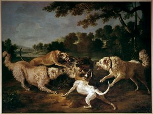 Die Wolfsjagd von Alexandre Francois Desportes