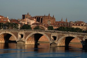 Pont-Neuf über den Fluss Garonne, Toulouse von Nicolas Toussaint Charlet