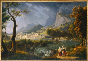 Imaginäre Landschaft nach Studien in den Alpen und Italien