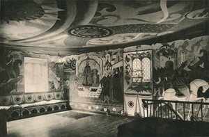 Dekorationen in einer Halle, um 1927