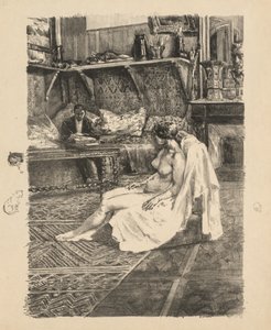 Die Modellsitzung La Séance de modèle, ca. 1895 von Alexandre Lunois
