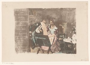 Visitenkarte des Kunsthändlers Edmond Sagot in Paris von Alexandre Lunois
