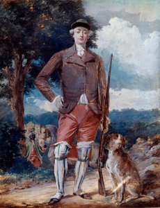 Ganzkörperporträt von Charles-Philippe von Frankreich (1757-1836), Graf von Artois, zukünftiger Charles X, im Jägeranzug von Alexandre Moitte