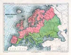 Karte von Physikalisch Europa