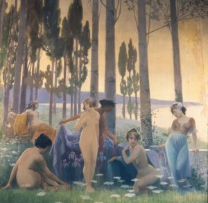 Wandgemälde, das eine Allegorie der Landwirtschaft, Industrie und Export darstellt