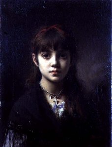 Die Tochter des Künstlers, 1884 von Alexei Alexevich Harlamoff