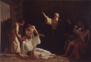 Die Bestrafung von Ananias und Saphira von Alexei Alexeyevich Harlamov