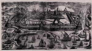 Das Solowezki-Verklärungs-Kloster auf den Solowezki-Inseln, 1744