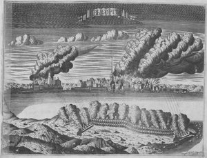 Ansicht der Belagerung von Wyborg am 13. Juni 1710