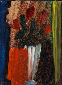 Stillleben Blumen in weißer Vase