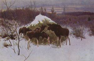 Elchherde, 1889 von Alexei Steipanovitch Stepanov