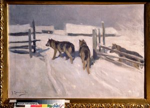 Wölfe, Winternacht von Alexei Steipanovitch Stepanov