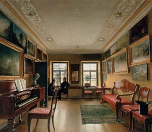 Innenraum eines Herrenhauses, 1830er von Alexei Vasilievich Tyranov