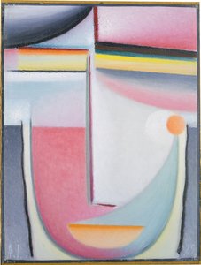 Abstrakter Kopf: Symphonie in Pink