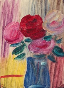 Blumen in Blauer Vase, 1936 von Alexej von Jawlensky