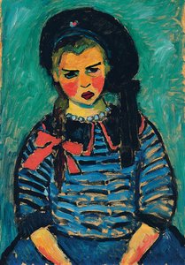 Mädchen mit roter Schleife von Alexej von Jawlensky