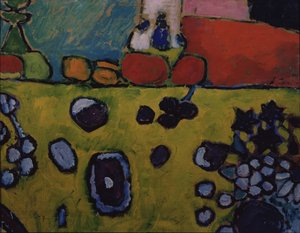 Stillleben mit bunter Tischdecke, 1909 von Alexej von Jawlensky