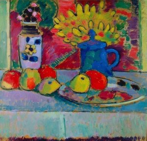 Stillleben mit Blumen und Früchten von Alexej von Jawlensky