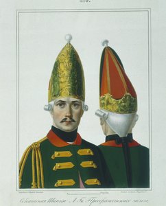 Grenadiermütze des Preobrazhensky-Regiments im Jahr 1762, frühe 1840er Jahre