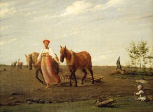 Auf dem Acker. Frühling