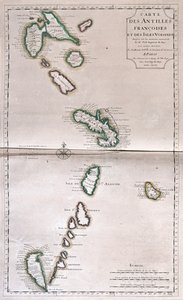 Französische Antillen und nahe Inseln - von A von Alexis Hubert Jaillot