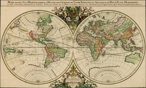 Weltkarte 1691 von Alexis-Hubert Jaillot