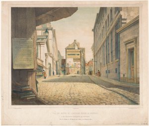 Ansicht der Rue Saint-Étienne-des-Grès in Paris von Alexis Perrassini