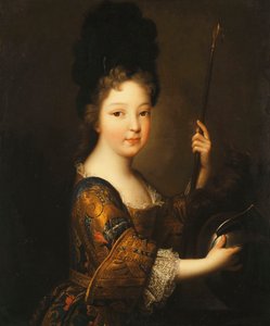 Porträt eines Mädchens, halblang, als Minerva von Alexis Simon Belle