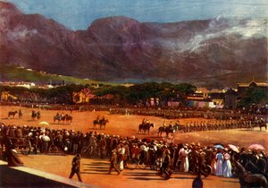 Muster der Kapstädter Garde auf dem Paradeplatz Kapstadt, 12. Januar 1901 von Alf S Hosking