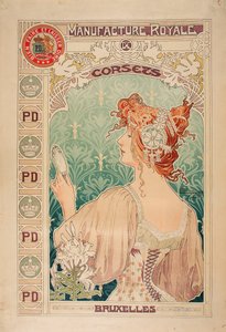 Königliche Korsettfabrik, 1897 von Alfons Marie Mucha