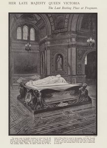 Die letzte Ruhestätte von Königin Victoria in Frogmore (Lithografie) von Alfred (after) Pearse