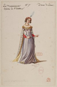 Halévy - Die Zauberin - Kostümentwürfe von Alfred Albert - 07. Hofdame