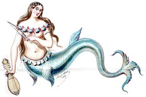 Halévy - Die Zauberin - Kostümentwürfe von Alfred Albert - 14. Sirene (retuschiert)