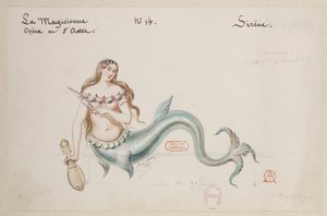 Halévy - Die Zauberin - Kostümentwürfe von Alfred Albert - 14. Sirene