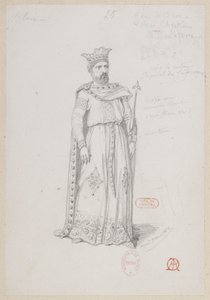 La magicienne - Kostümentwürfe - Schachspiel, christlicher König, M. Lefèvre
