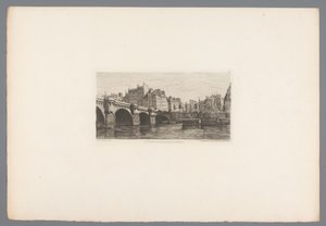 Ansicht der Pont Neuf (Französische Radierungen aus 1874)