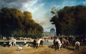 Die Artillerie im Garten der Tuilerien (Ende September 1870), ca. 1871