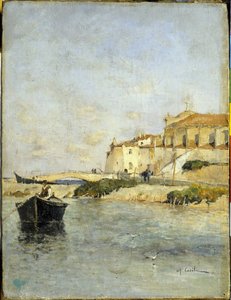 Das Fischerdorf. Gemälde von Alfred Casile (1848-1909). Limoux, Musée Petiet.