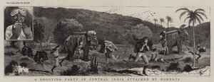 Eine Jagdgesellschaft in Zentralindien von Hornissen angegriffen von Alfred Chantrey Corbould