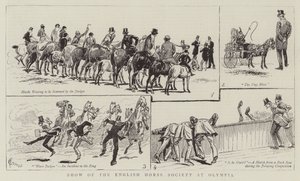 Ausstellung der English Horse Society in Olympia von Alfred Chantrey Corbould