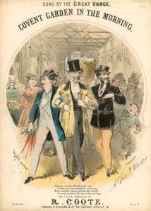 Musikalische Partitur: Covent Garden am Morgen von Alfred Concanen