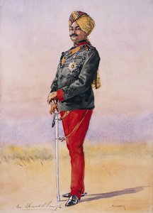 Ehrenmajor H.H. Sir Umed Singh Bahadur, Maharao von Kota, Illustration für 