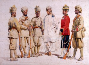 Soldaten der 19. Punjabis Afridi von Tirah, Illustration für 