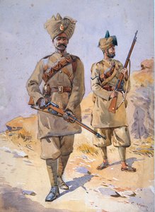 Soldaten der 30. Punjabis, Awan und der 20. Duke of Cambridge