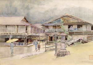 Regentag in Yumoto, 1889