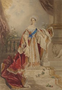 Koningin Victoria van Engeland von Alfred Edward Chalon