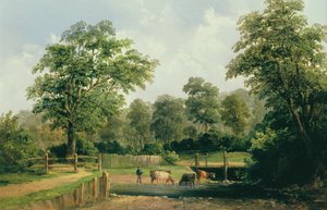 Landschaft mit Kühen, 19. Jahrhundert