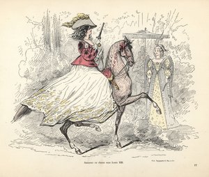 Jagdkostüm für eine Frau, Zeit von König Ludwig XIII. von Frankreich