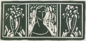 Linolschnitt mit Tribut von Sherwood Anderson