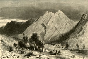 Kalksteinformation am Pitt River, 1872 von Alfred Harral